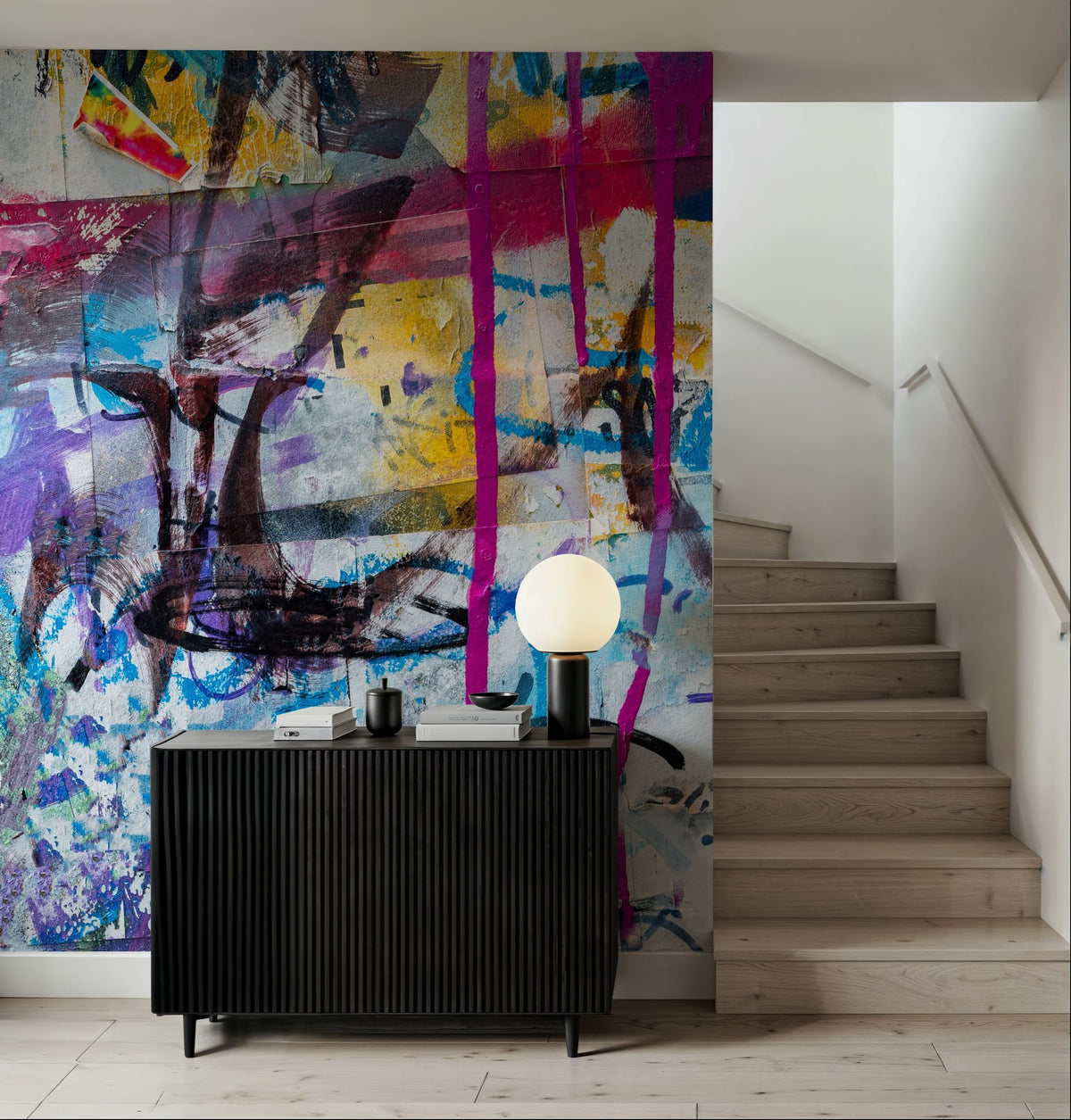 Graffiti Wallpaper Mural – Street Art Wall Mural – Hello Brooklyn wall measurement