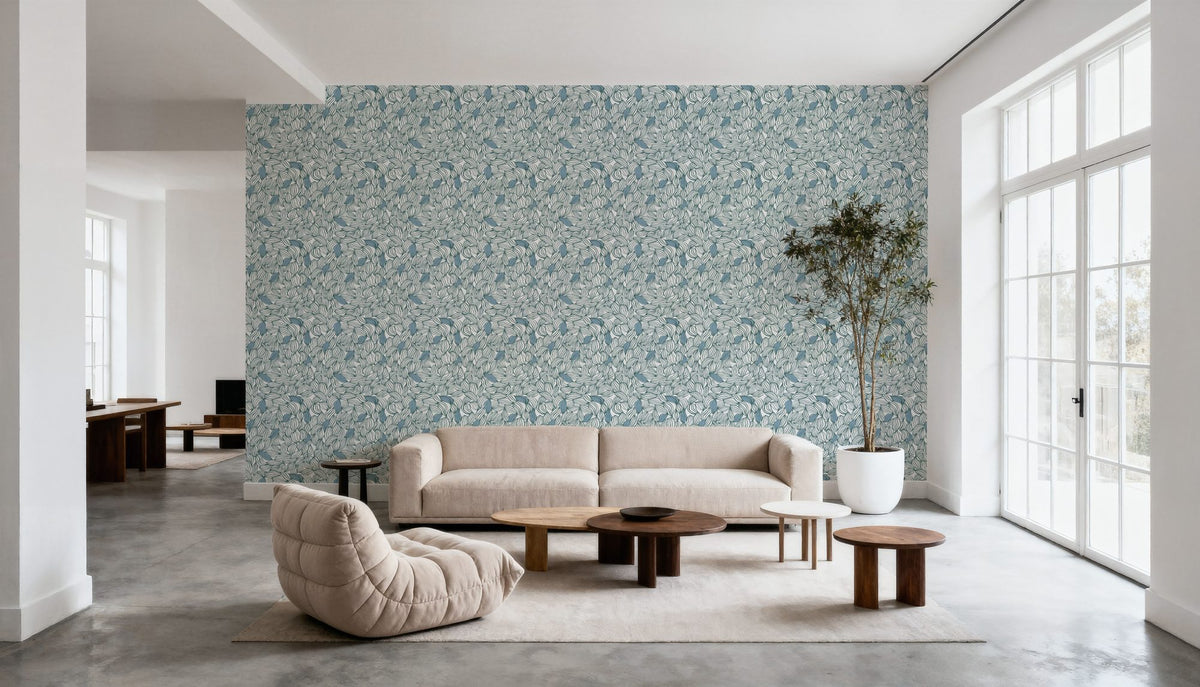 Negative Leaf, Sky Mural Wallpaper - room preview 03