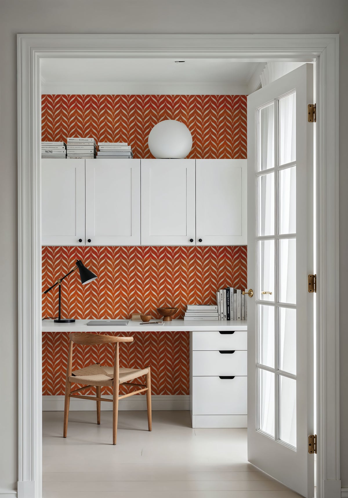 Harvest Arrows Orange Mural Wallpaper - room preview 03