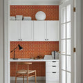Harvest Arrows Orange Mural Wallpaper - room preview 03