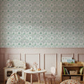 Forest Animals Telft Tiles, Green Mural Wallpaper - room preview 03