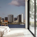 Boston Harbor Twilight Panorama II Mural Wallpaper - room preview 03