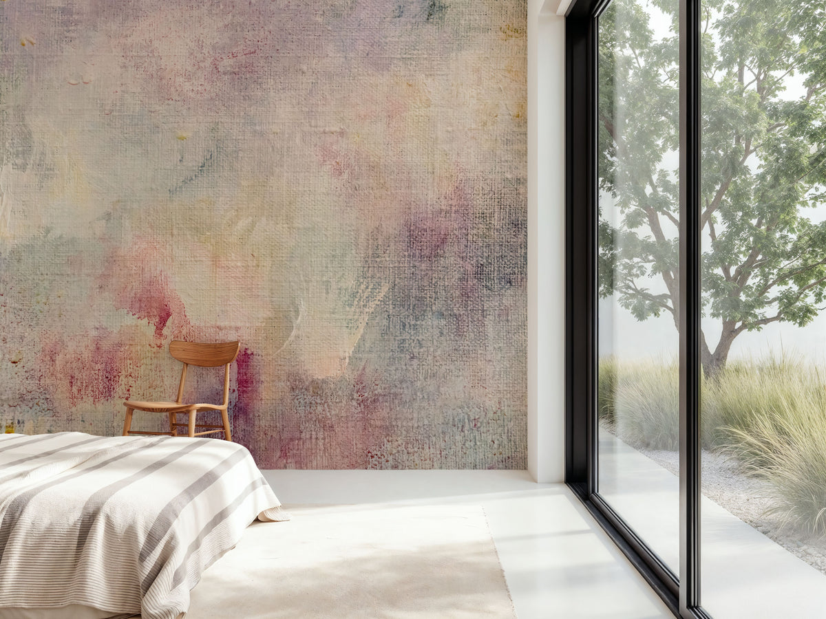 Soft Abstract Mural Wallpaper - room preview 03