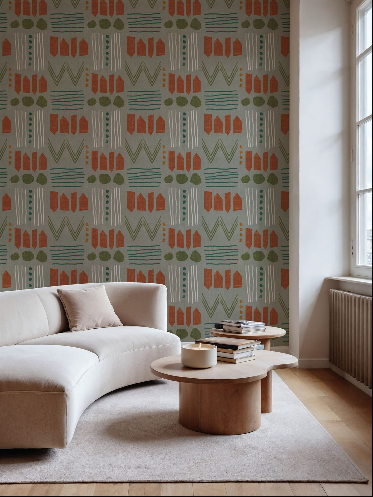 Woodland Scenes Gray Mural Wallpaper - room preview 03