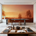 Sweden Sunrise Mural Wallpaper - room preview 03