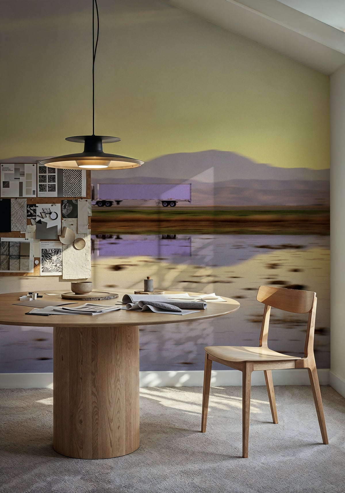 Highway Reflection Mural Wallpaper - room preview 03