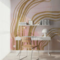 Pink and Bright Abstract I Mural Wallpaper - room preview 03