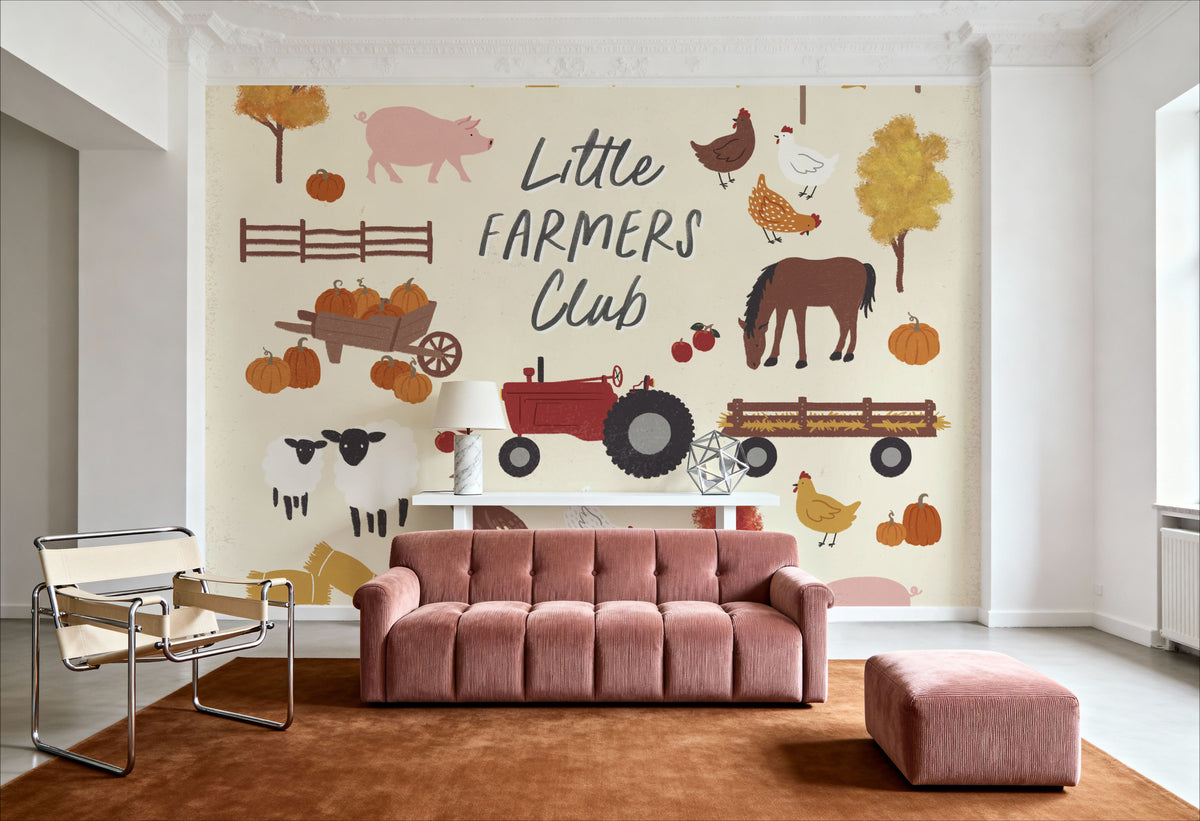 Harvest Village VI Mural Wallpaper - room preview 03
