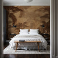 Sepia Palm Trees Mural Wallpaper - room preview 03