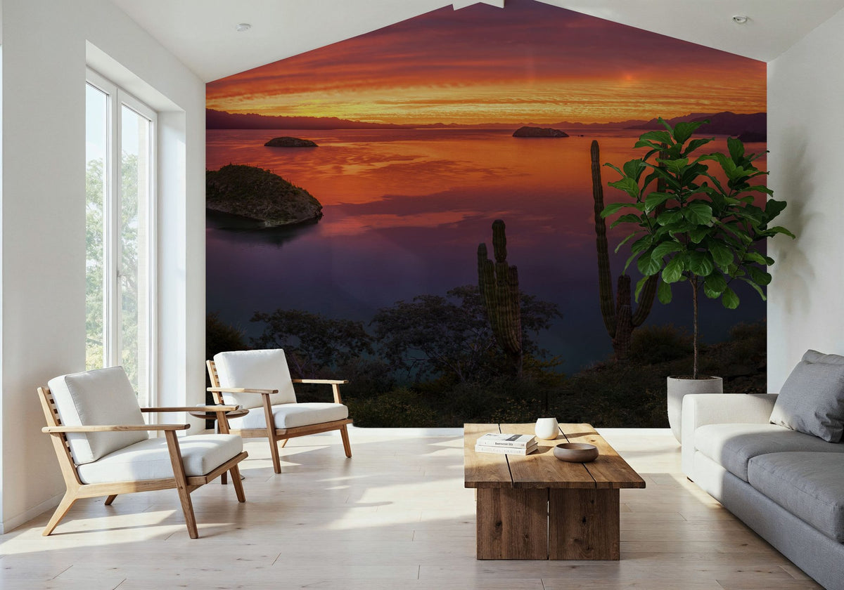 Cardon Cactus Sunset Mural Wallpaper - room preview 03