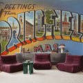 Greetings From Springfield Mass. Mural Wallpaper - room preview 03