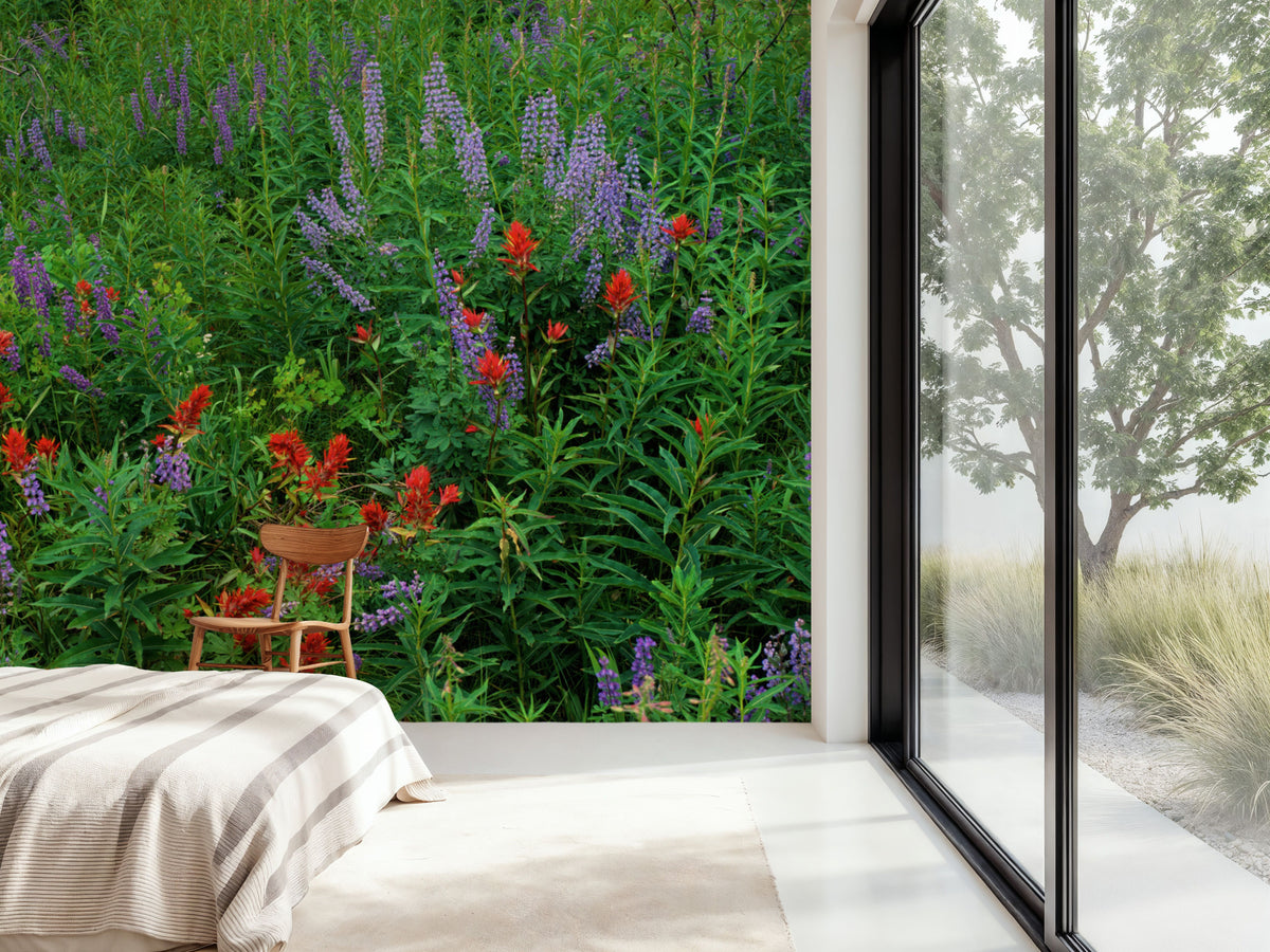 Yellowstone Wildflower Mural Wallpaper - room preview 03