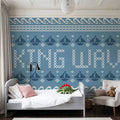 Coastal Cross Stitch I Mural Wallpaper - room preview 03