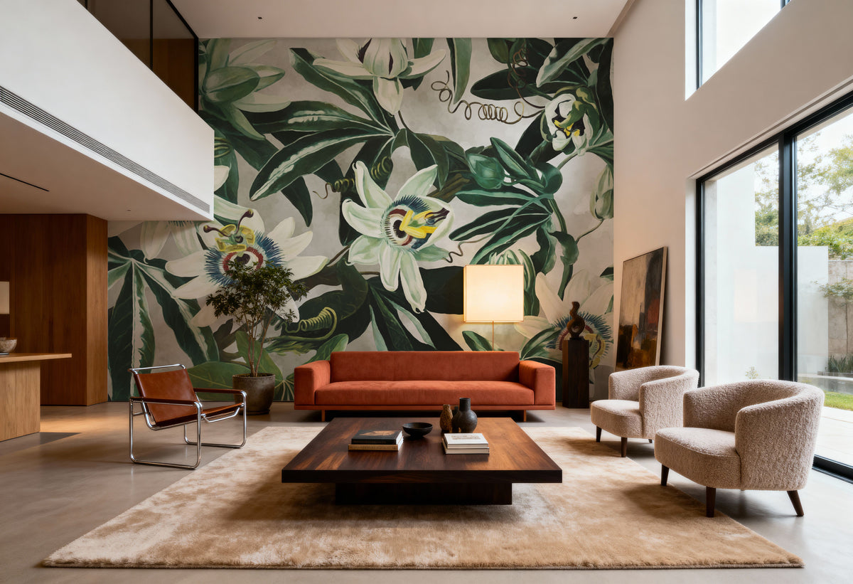 Passion Flowers Mural Wallpaper - room preview 03