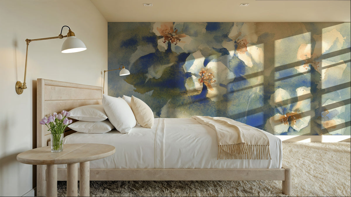 Whisper Bloom Mural Wallpaper - Neutral Tone - room preview 03