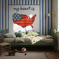 USA Cuties Stripes II Mural Wallpaper - room preview 03