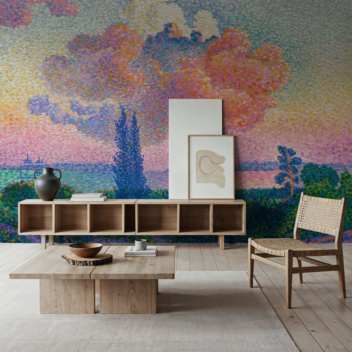 The Pink Cloud Mural Wallpaper - room preview 03