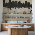 Phoenix Skyline Concrete Mural Wallpaper - room preview 03