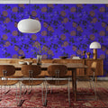 Peony Passion, Ultramarine Mural Wallpaper - room preview 03