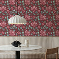 Garden Peony Mural Wallpaper - Red Tone - room preview 03