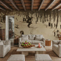 Vintage Skiing Mural Wallpaper - room preview 03