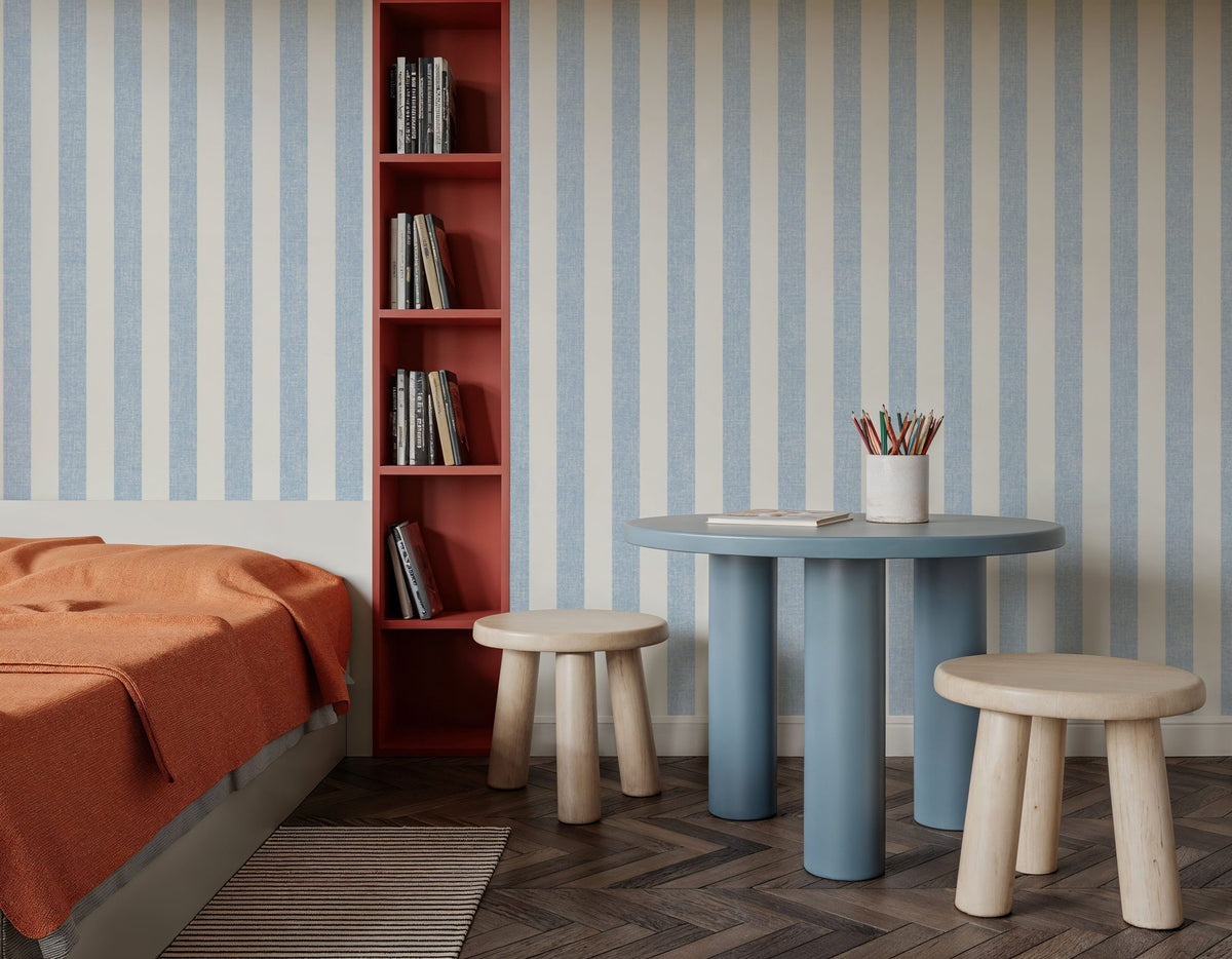 Erie, Sky Blue Mural Wallpaper - room preview 03