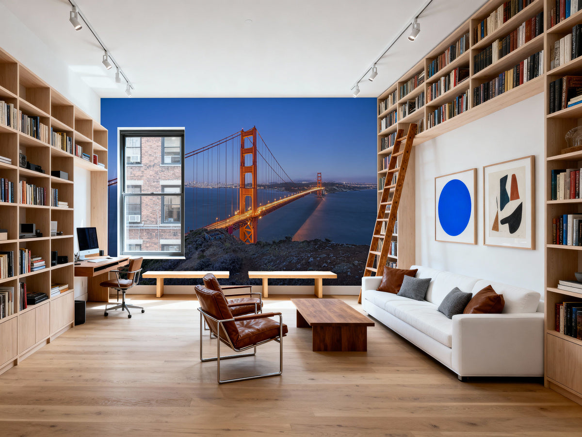 Golden Gate Bridge Mural Wallpaper - room preview 03