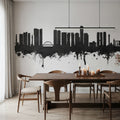 Tel Aviv Skyline Black & White Mural Wallpaper - room preview 03