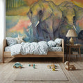 Elephants Mural Wallpaper - room preview 03