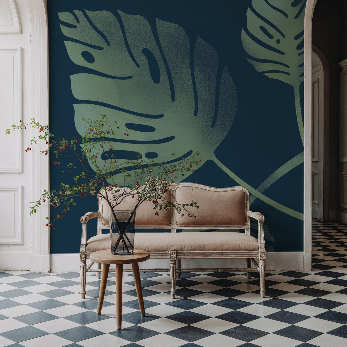 Monstera V Mural Wallpaper - room preview 03
