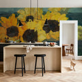 Freshly Cut Sunflowers Mural Wallpaper - room preview 03