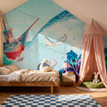 Turtle Bay Friends Mural Wallpaper - room preview 03