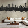 Preston England Skyline Concrete Mural Wallpaper - room preview 03