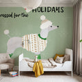 Puppy It's Cold Outside IV Mural Wallpaper - room preview 03