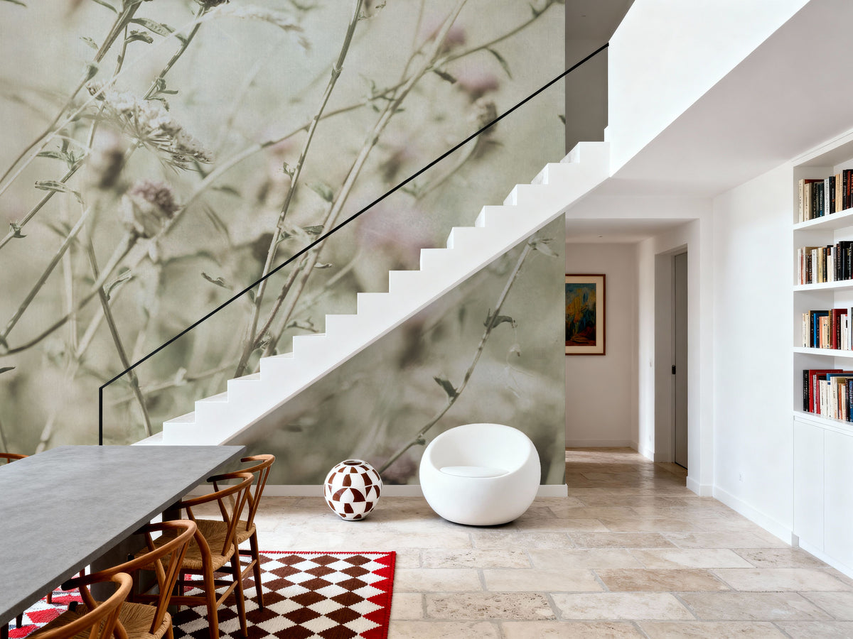 Wild Flowers II Clean Mural Wallpaper - room preview 03