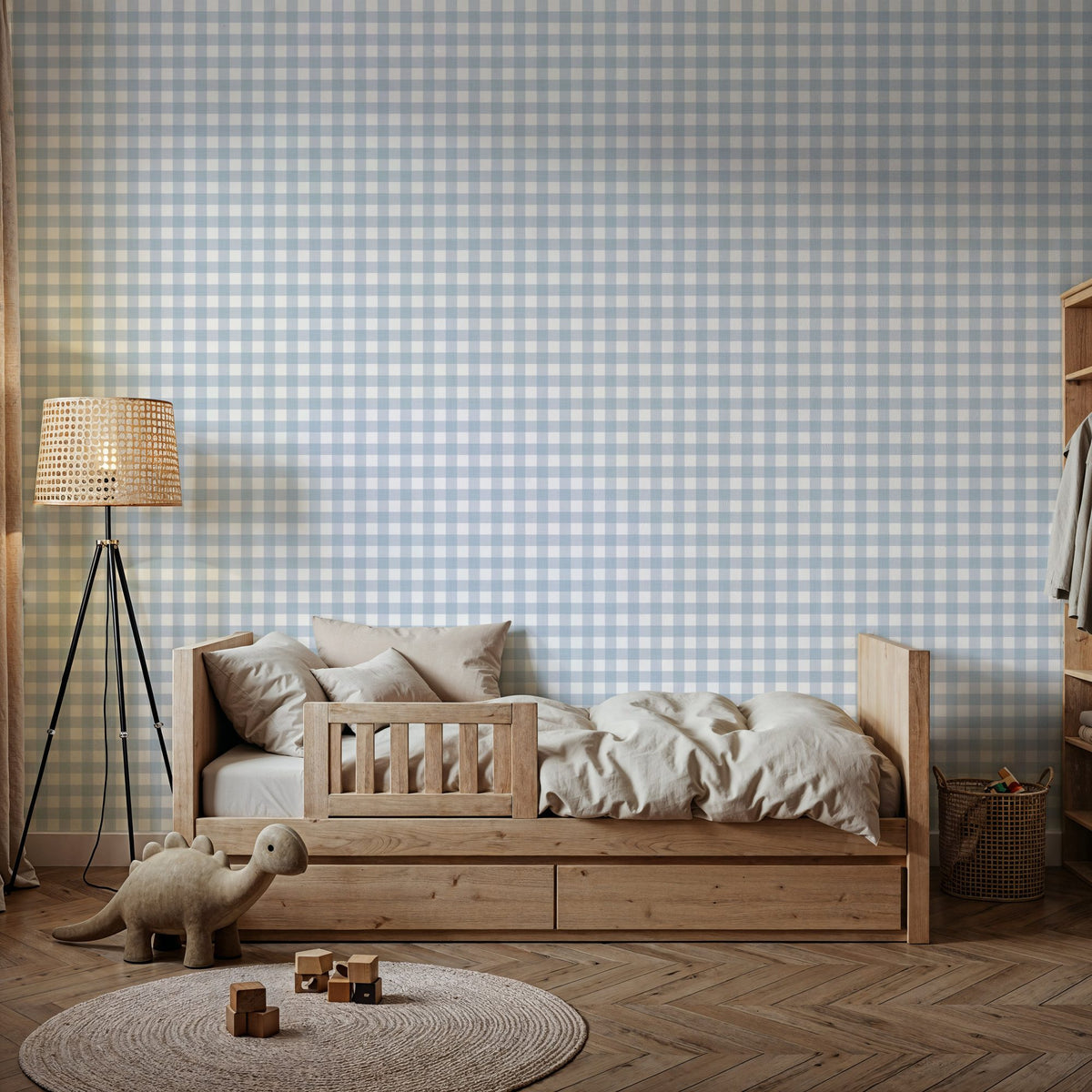 Gingham Sky Mural Wallpaper - room preview 03