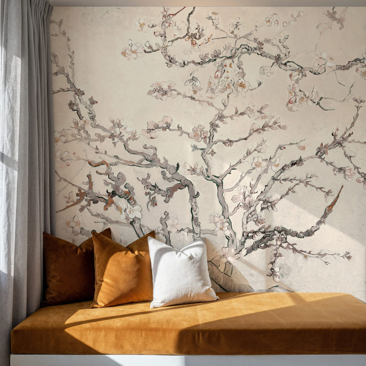 Floral Wallpaper Mural – Flower Wallpaper – Almond Blossom, Cake wall measurement