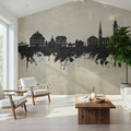 Hallstatt Austria Skyline Concrete Mural Wallpaper - room preview 03