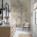 Tree Sketch Mural Wallpaper - room preview 03