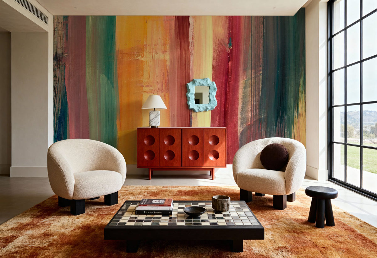 Sunset Fall Forest Mural Wallpaper - room preview 03
