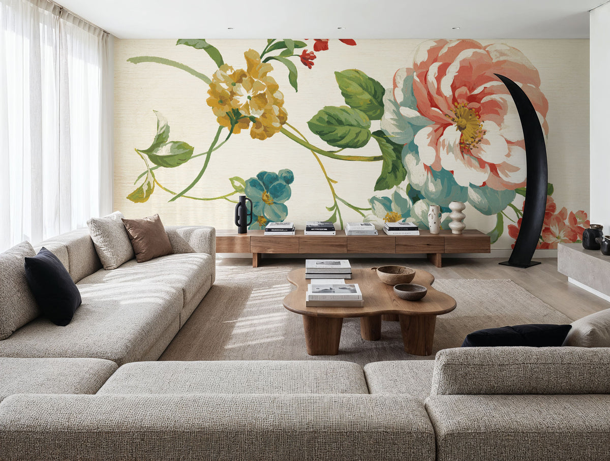 Elegant Floral I Mural Wallpaper - room preview 03