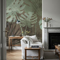 Big Monstera Leaves, Earth Mural Wallpaper - room preview 03