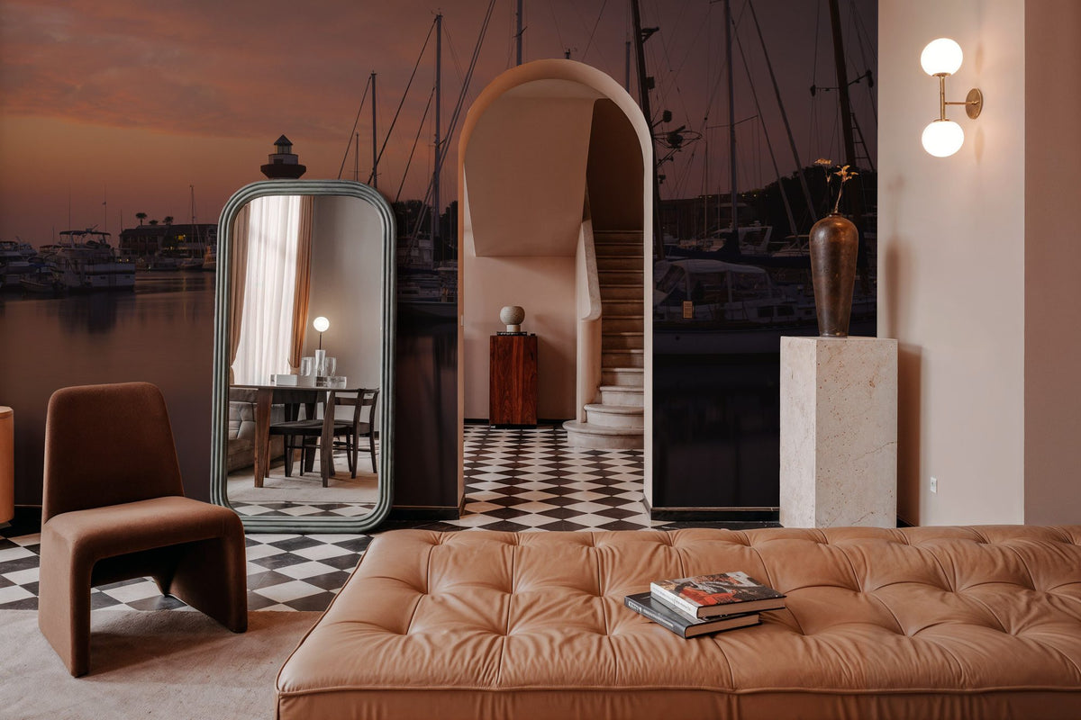 Harbor Lighthouse Sunset Mural Wallpaper - room preview 03