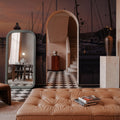 Harbor Lighthouse Sunset Mural Wallpaper - room preview 03