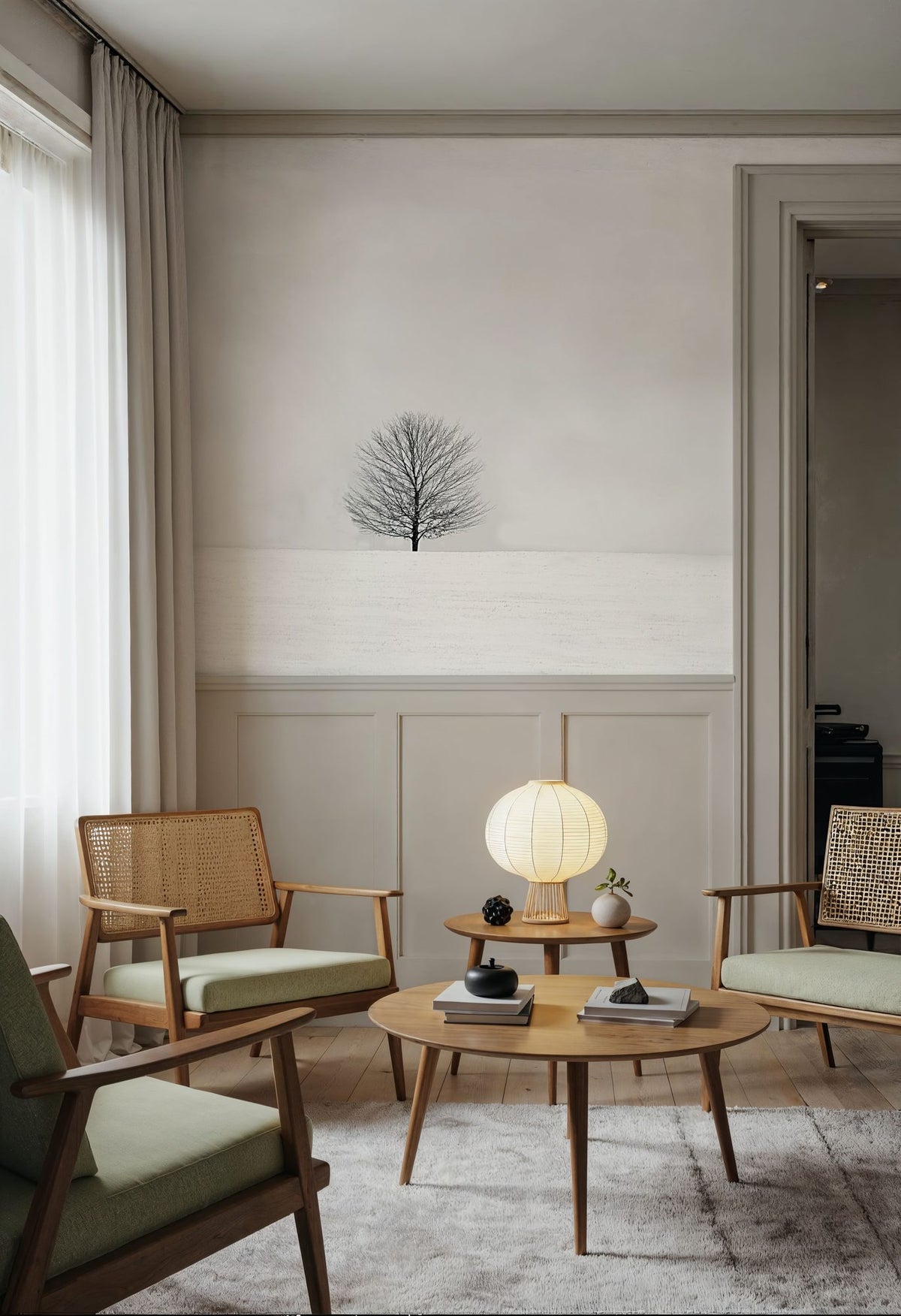 Bare Winter Mural Wallpaper - room preview 03
