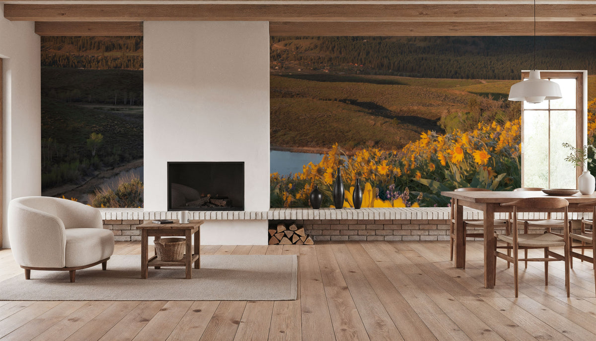 Methow Valley Wildflowers V Mural Wallpaper - room preview 03