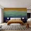 Yellow Sky Mountains Mural Wallpaper - room preview 03