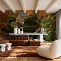 Autumn Watermill Haven Mural Wallpaper - room preview 03