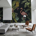 Monkeys with Birds, Dark Mural Wallpaper - room preview 03
