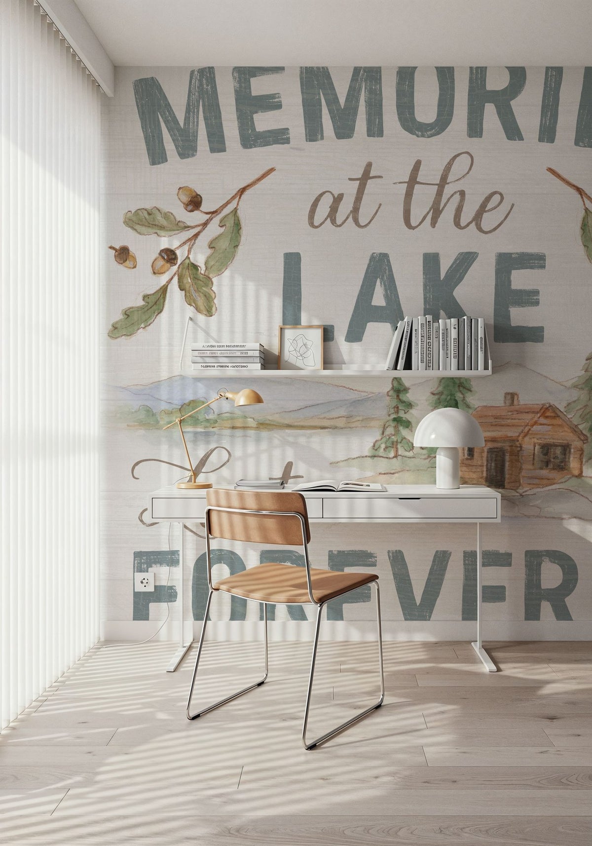 Lake Retreat IX Mural Wallpaper - room preview 03